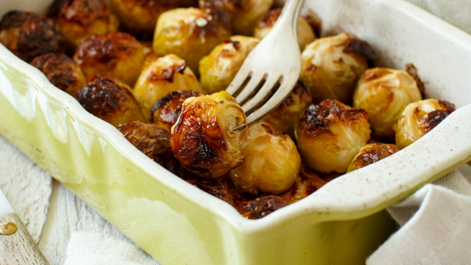 Casserole Dish with Brussel Sprouts