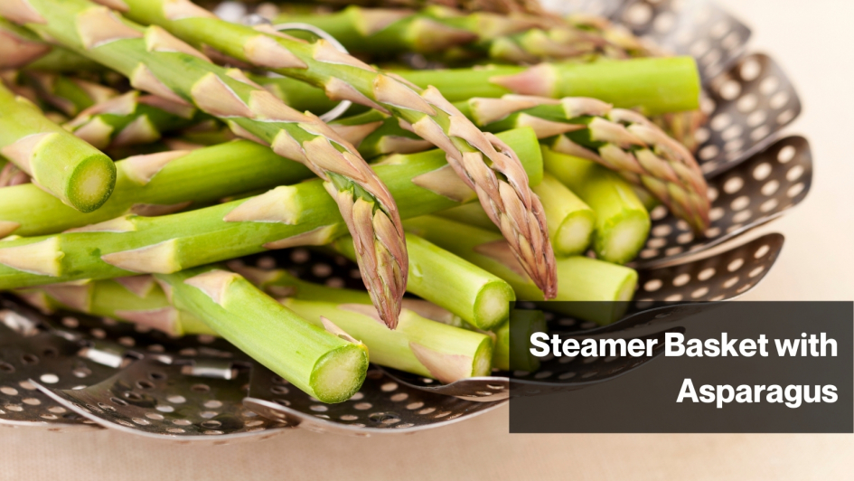 Steamer Basket with Asparagus