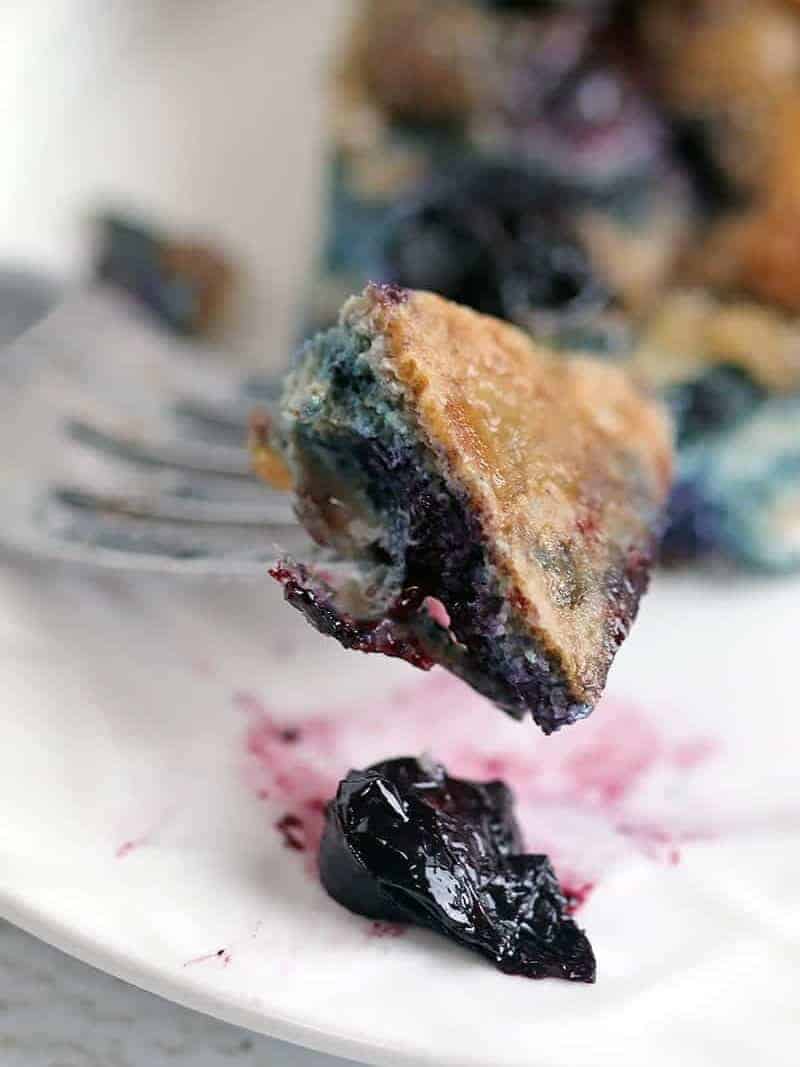 Blueberry Egg Strata 4 Low Carb Egg Bake with Blueberries and Cinnamon - Gluten-free, paleo, LCHF this baked egg dish is slightly sweet thanks to the blueberries and while it seems like a weird combination, it really is very tasty!