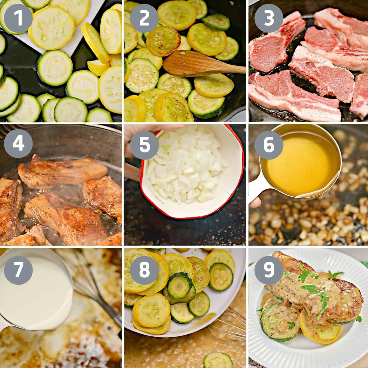 Pan Seared Pork Chops steps by steps