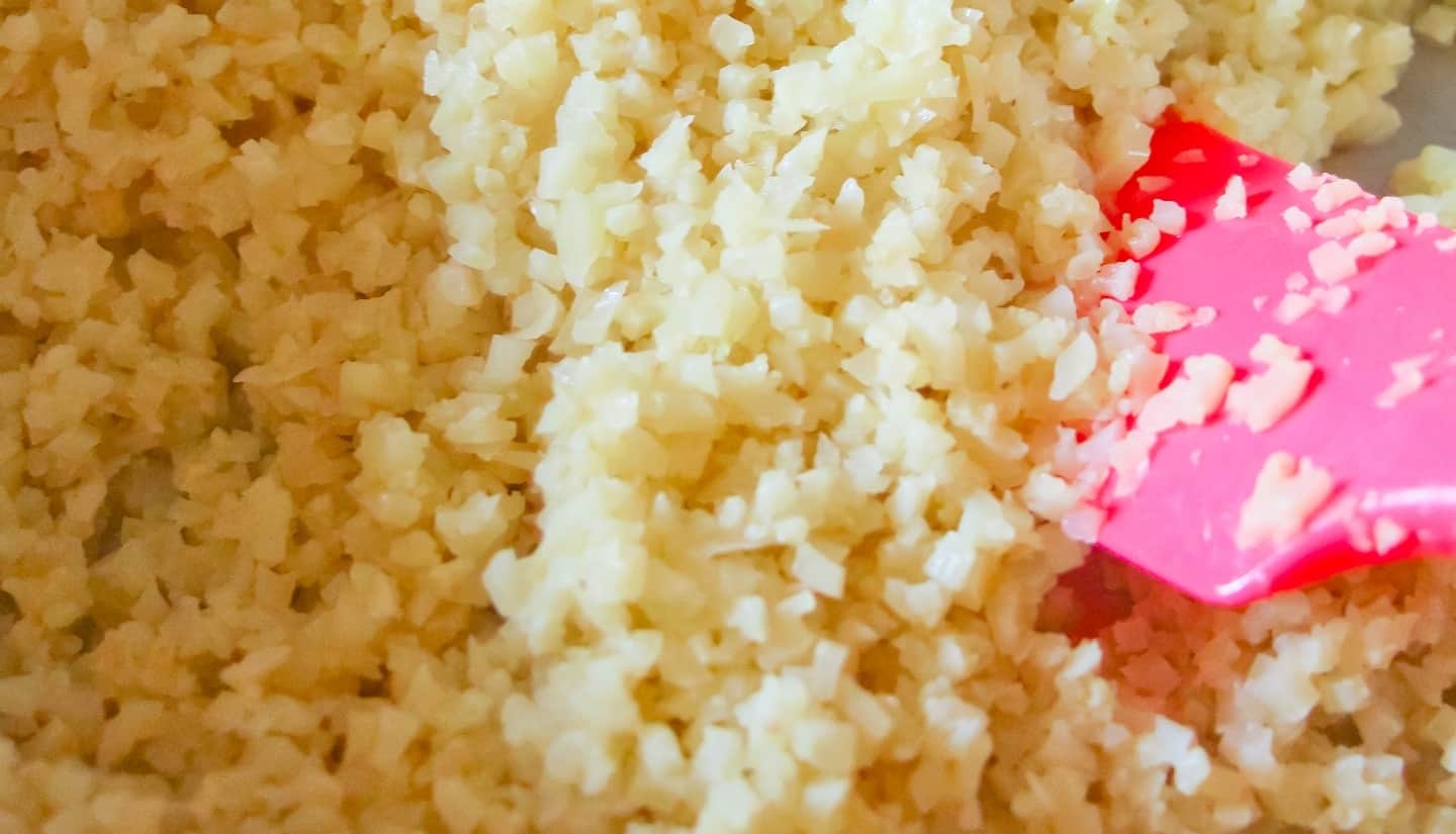 Cauliflower rice closeup