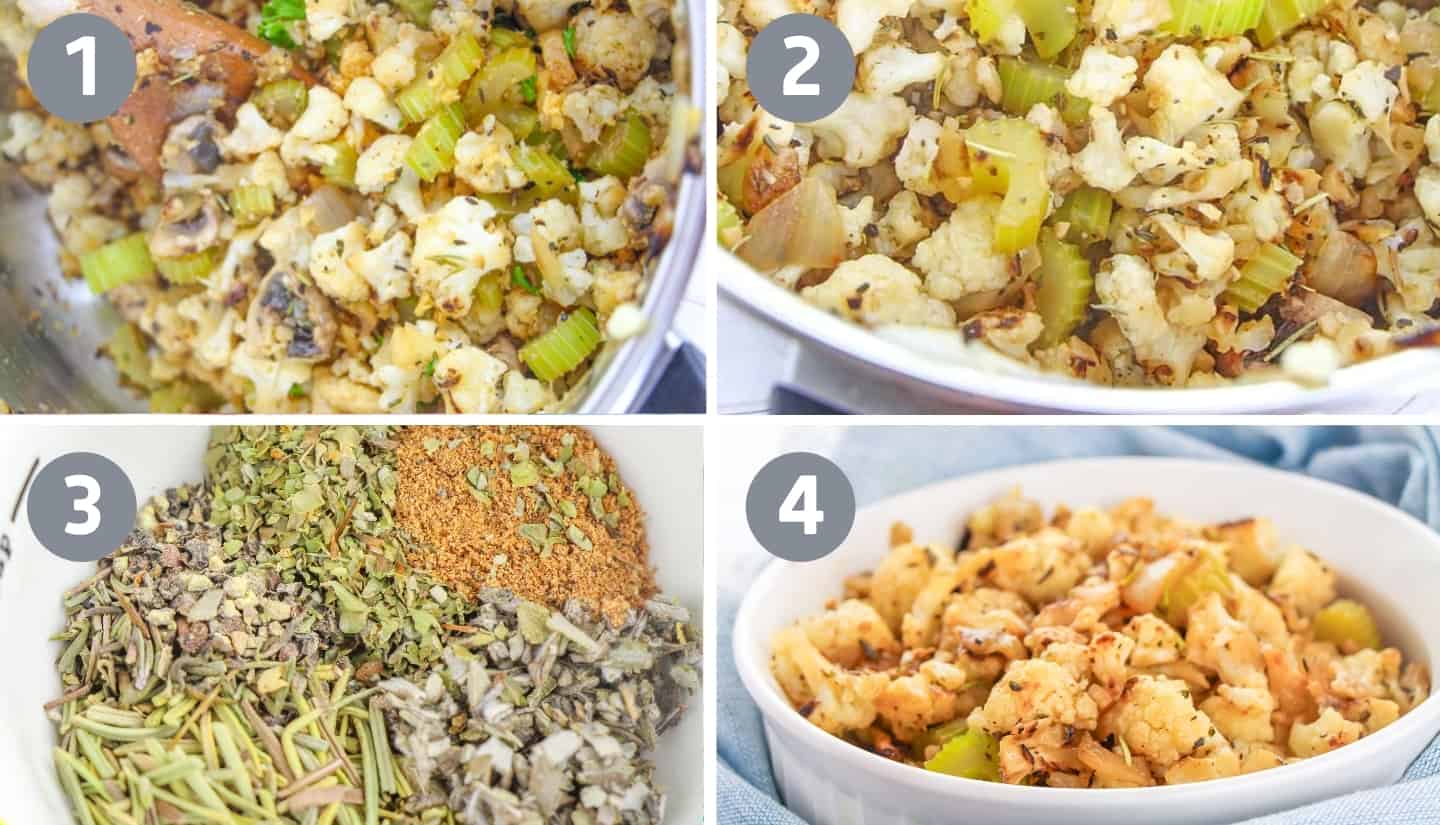 cauliflower stuffing steps