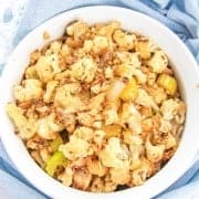 cauliflower stuffing plated