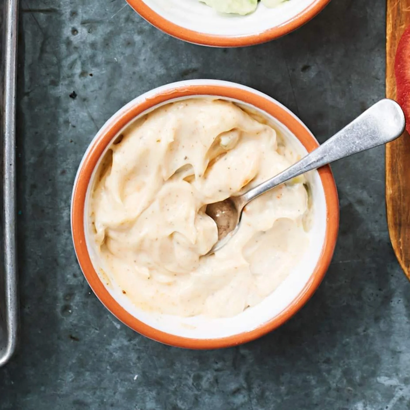 cajun mayo in orange bowl