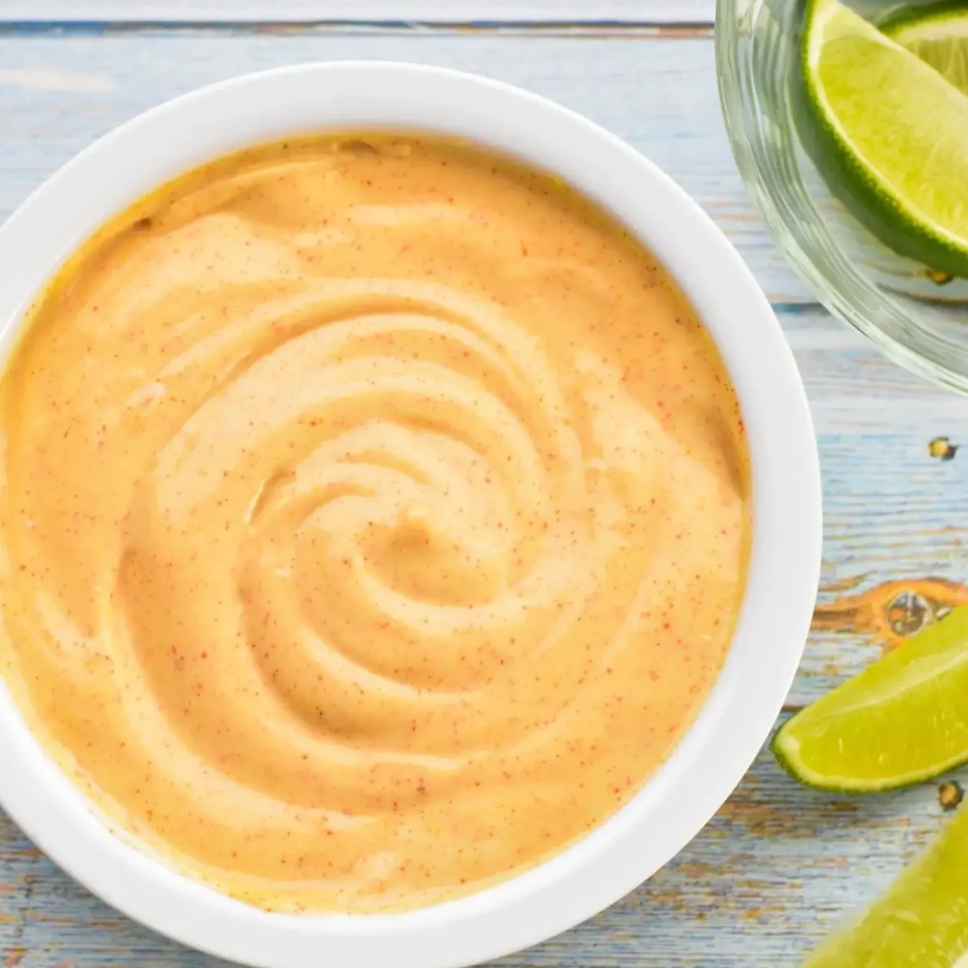 chipotle mayo in white bowl