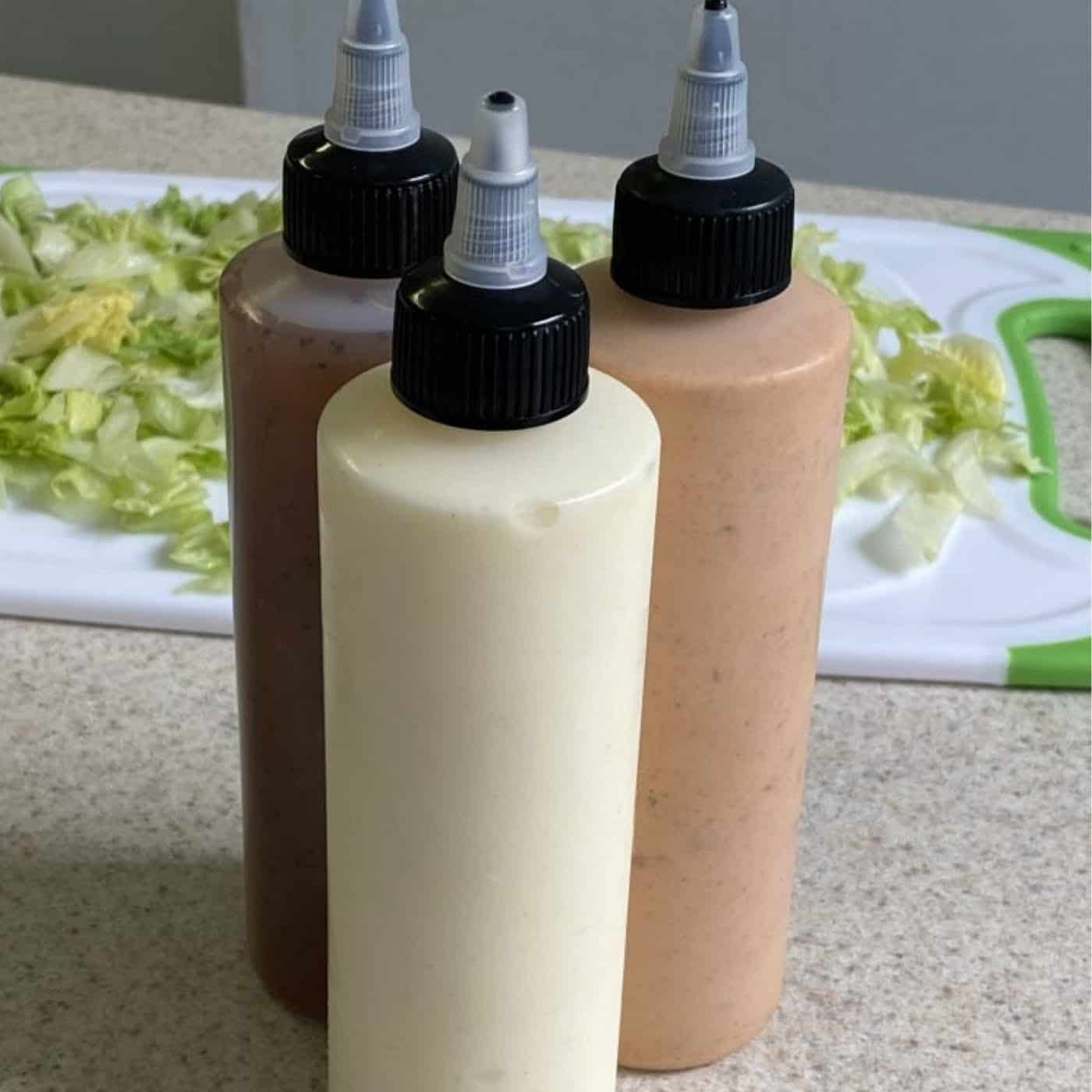 5 Minute Copycat Subway Mayonnaise in bottles