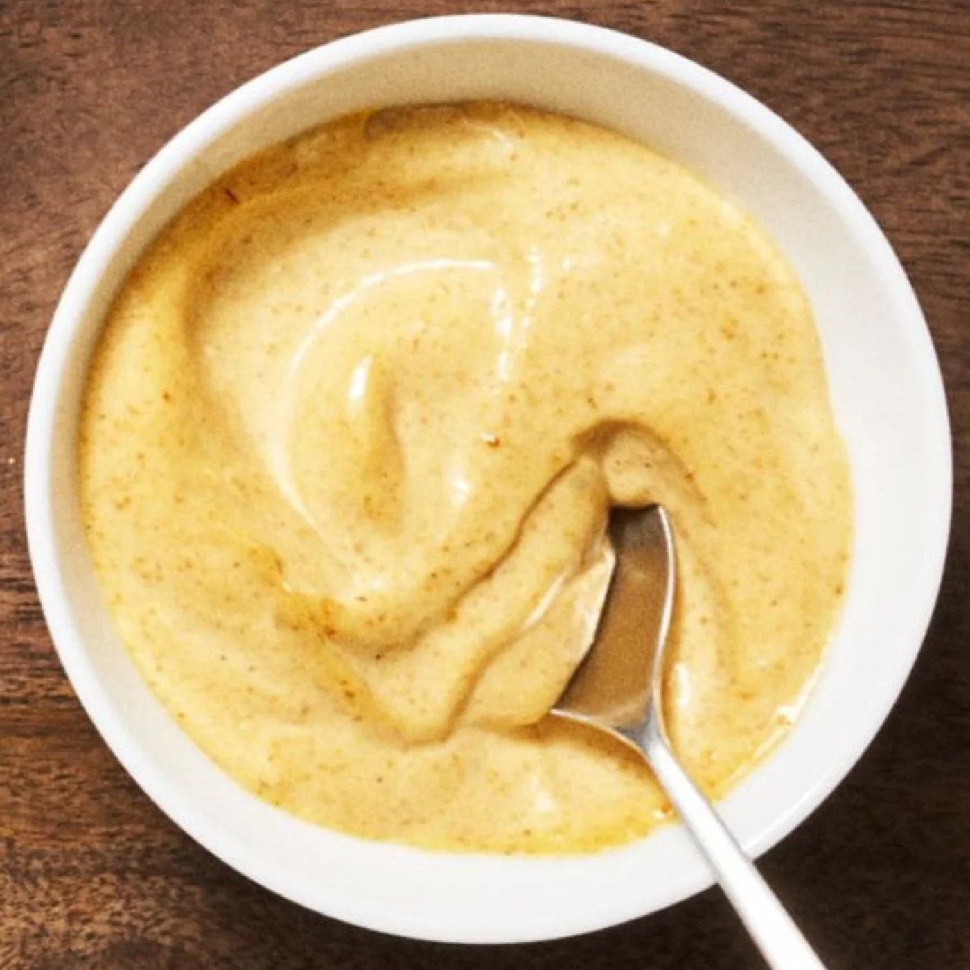 Curry Mayonnaise in white bowl