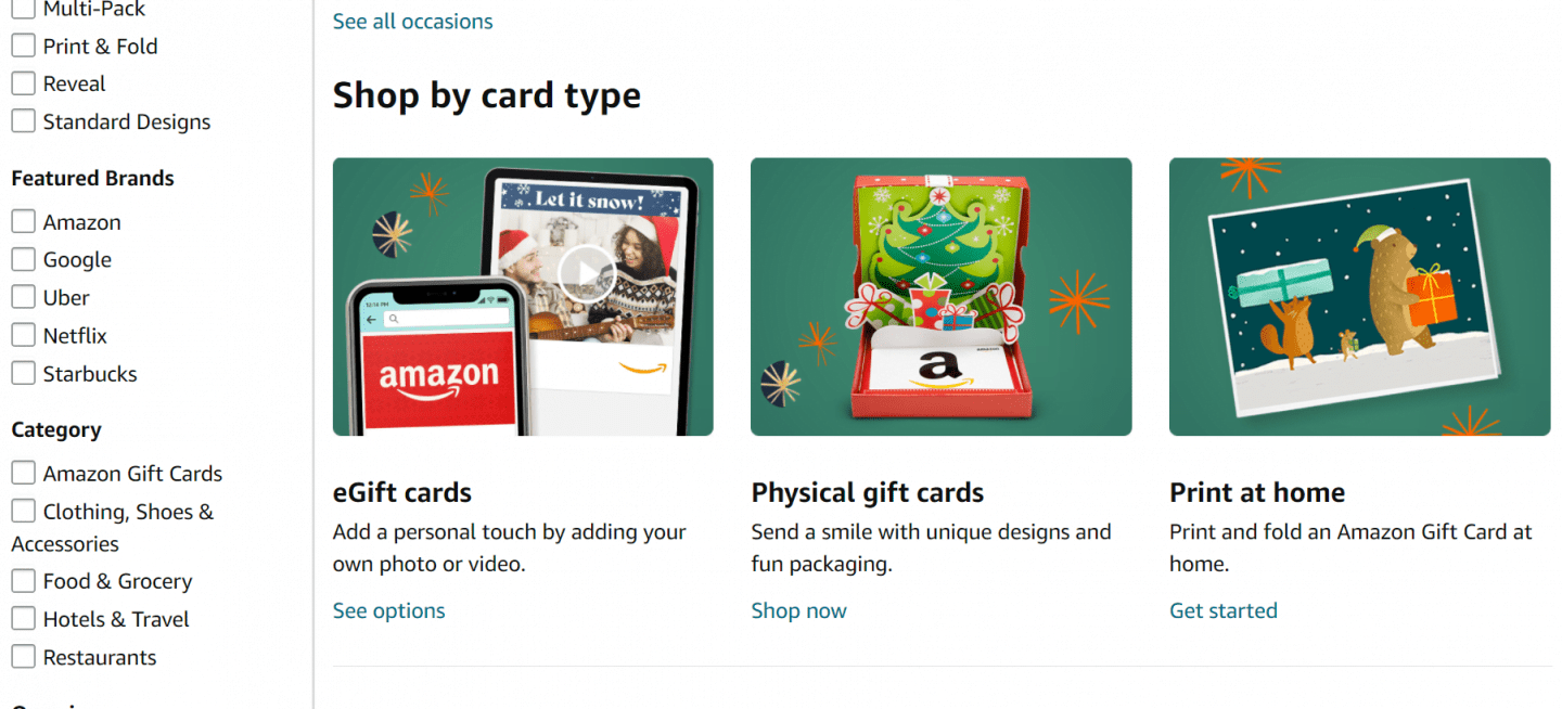 amazon gift card tab