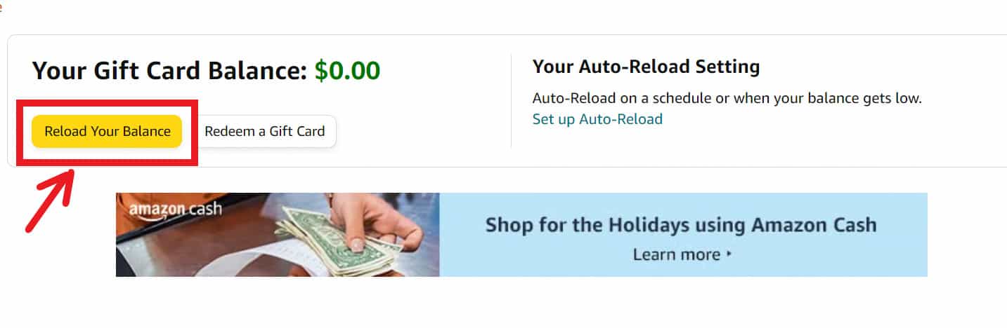 your gift card balance on Amazon
