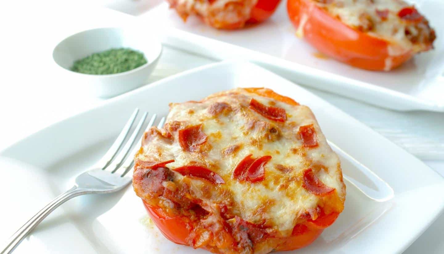 one portion stuffed pepper without rice