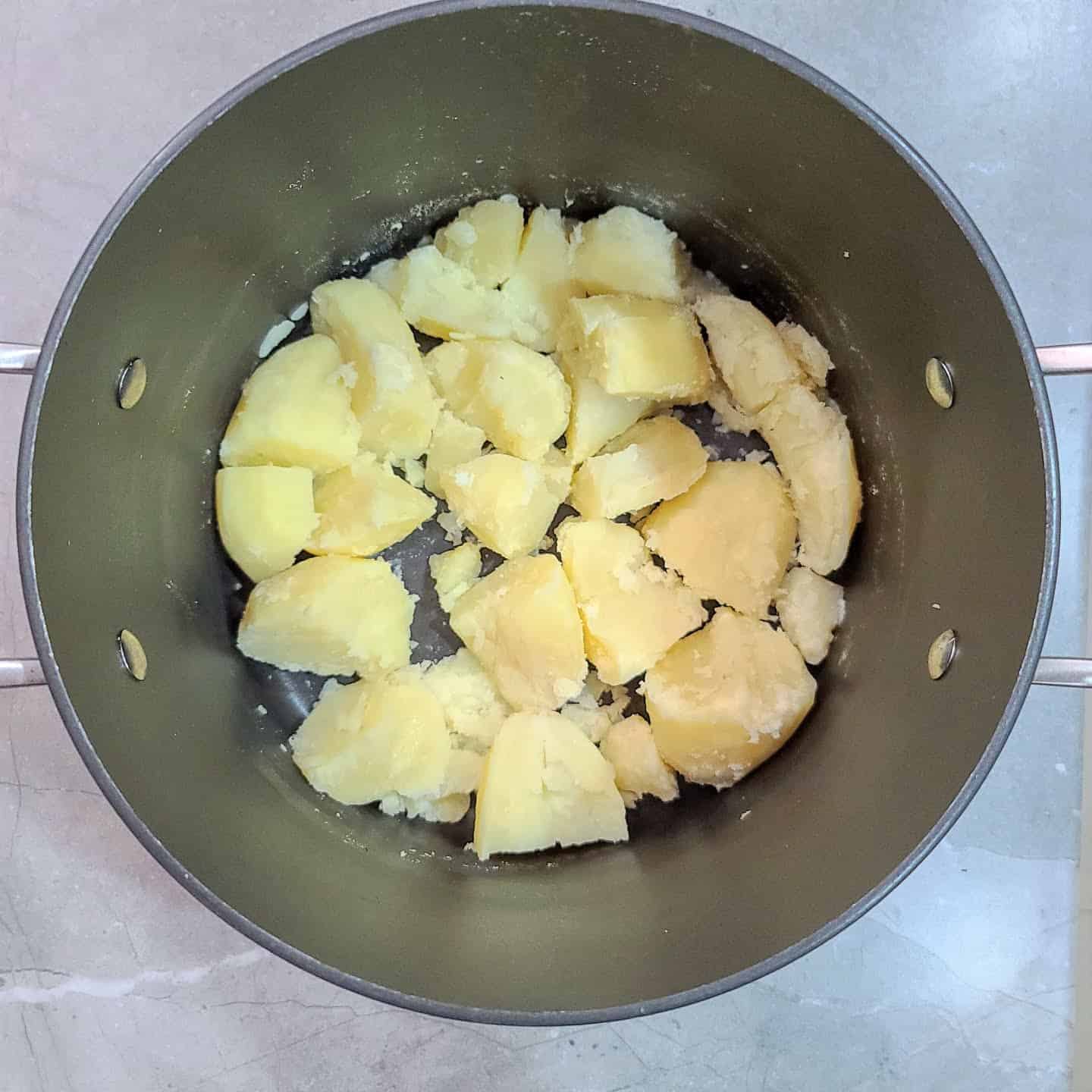 mashed potatoes drained
