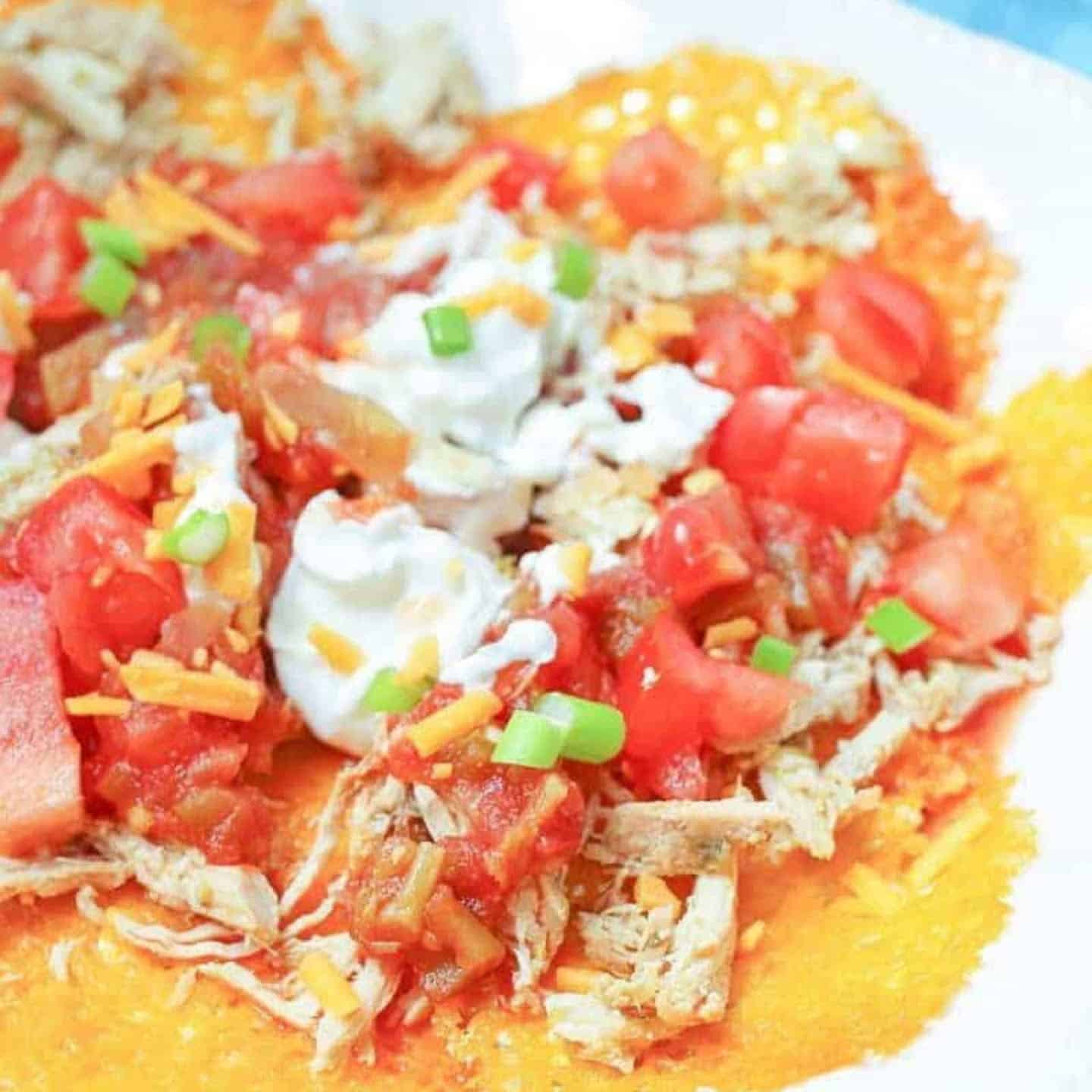 slow cooker chicken keto nachos