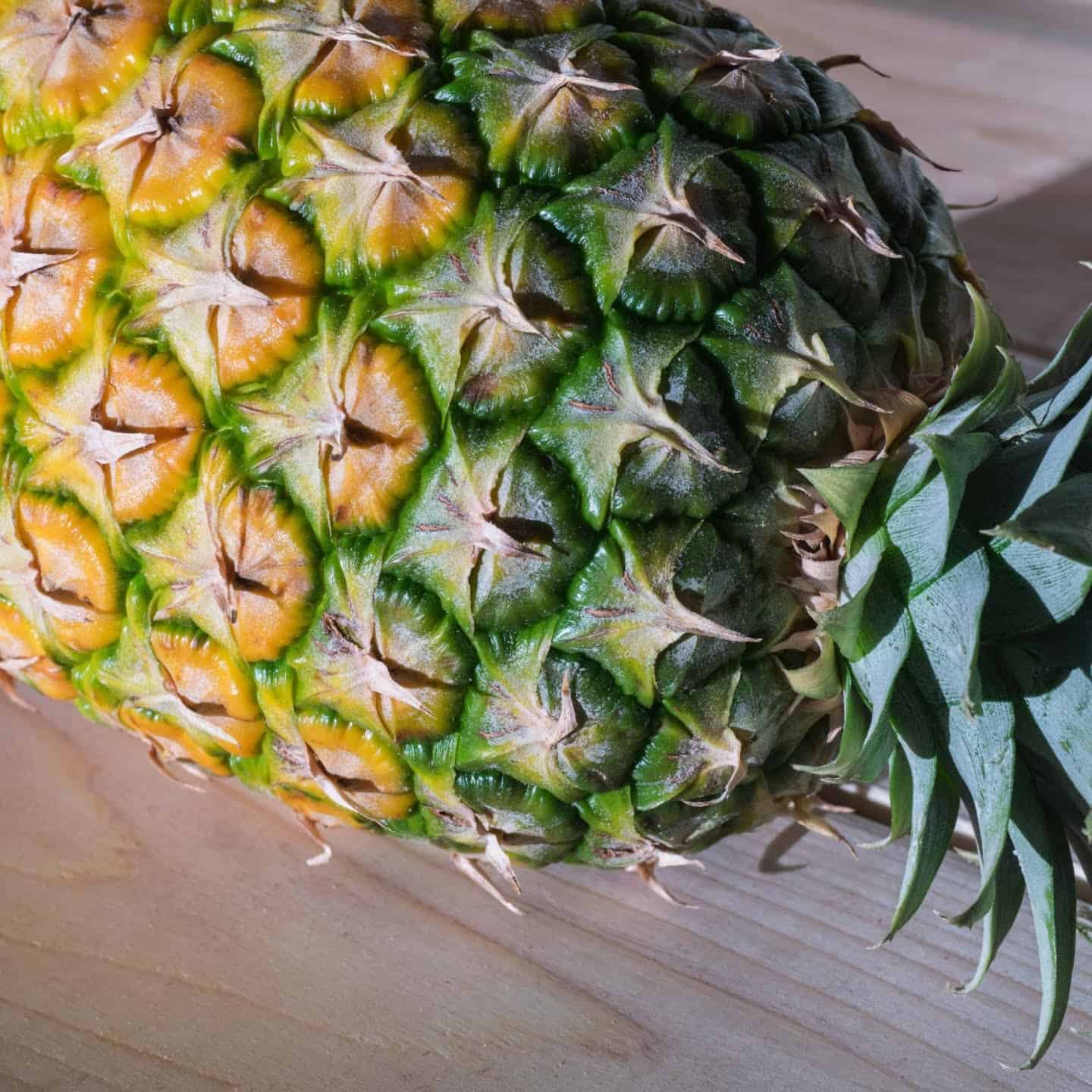 Check the color of the pineapple for ripeness