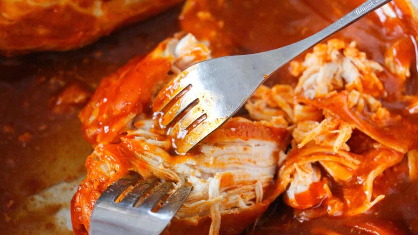 chicken with enchilada sauce