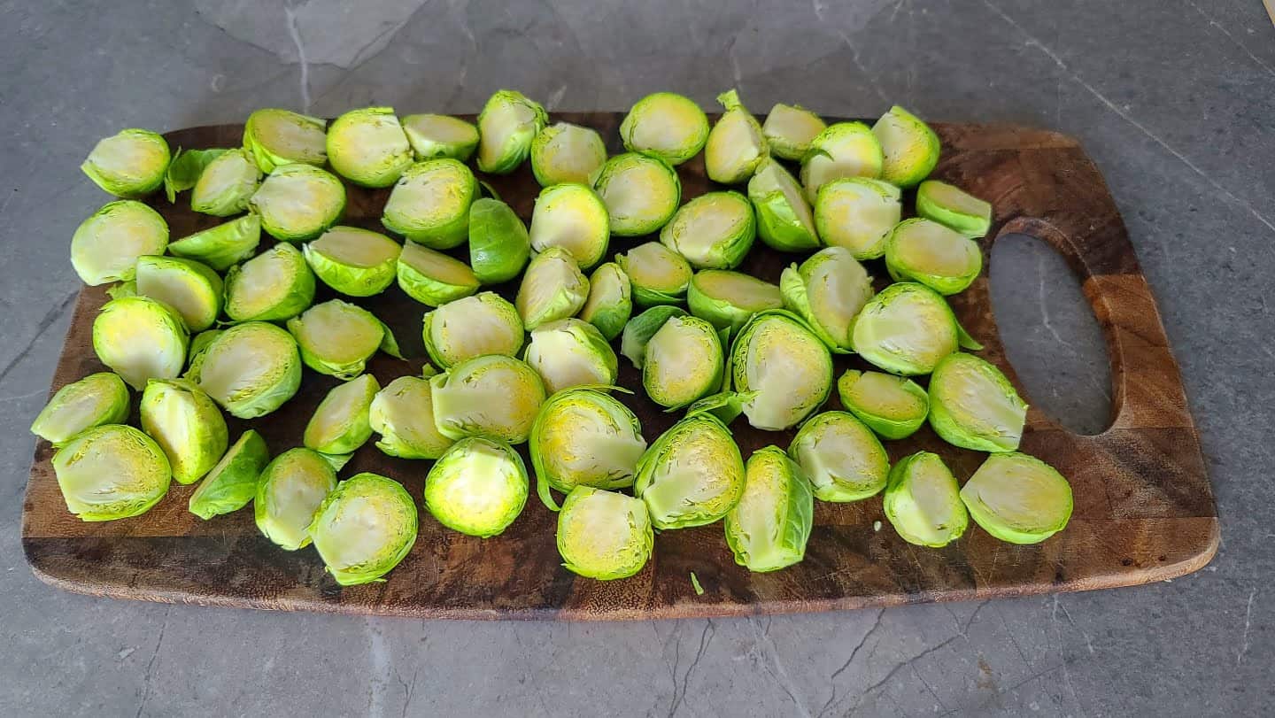 brussel sprouts cut in half