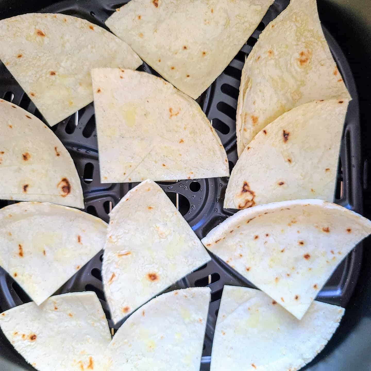 tortillas chips in a air fryer