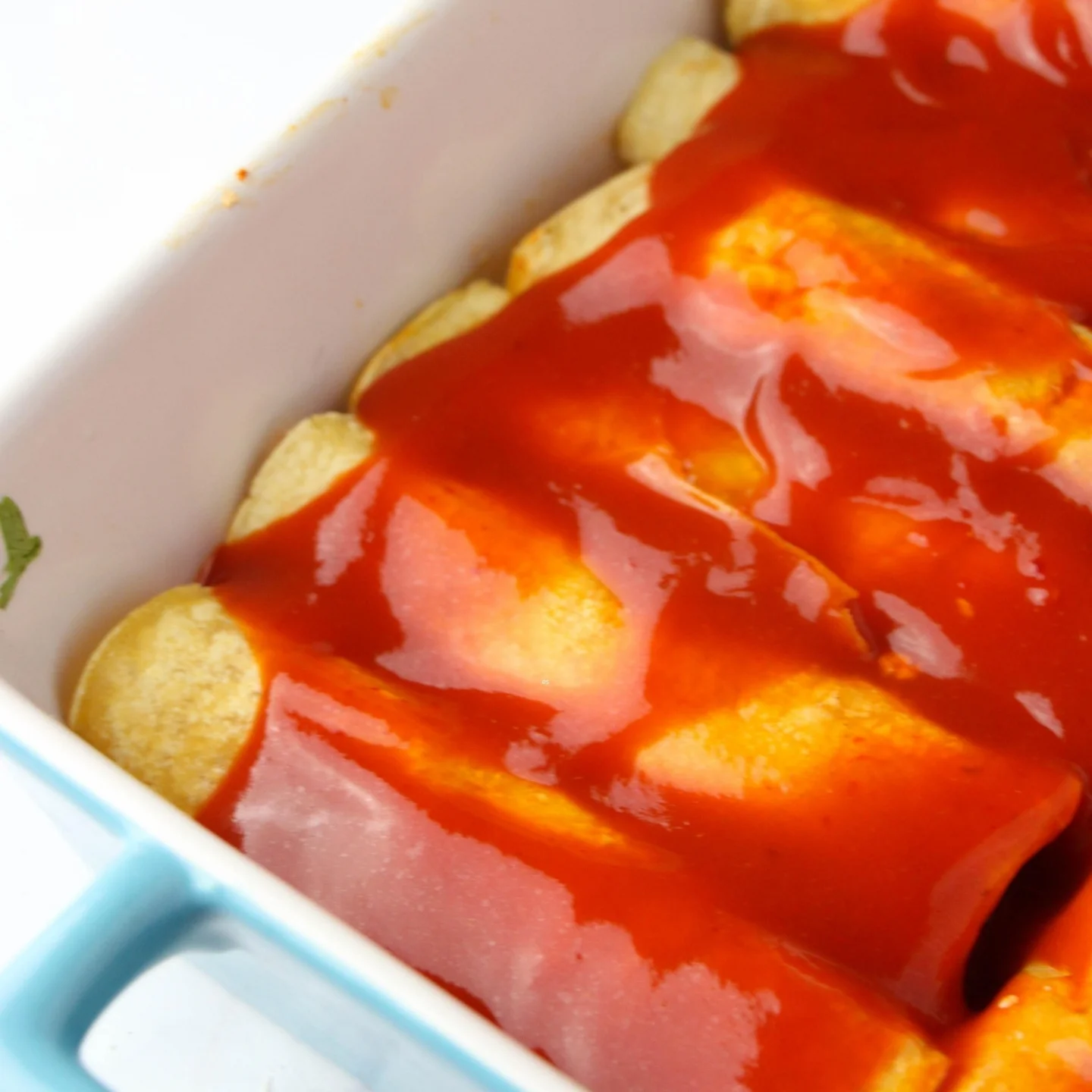 enchiladas with sauce