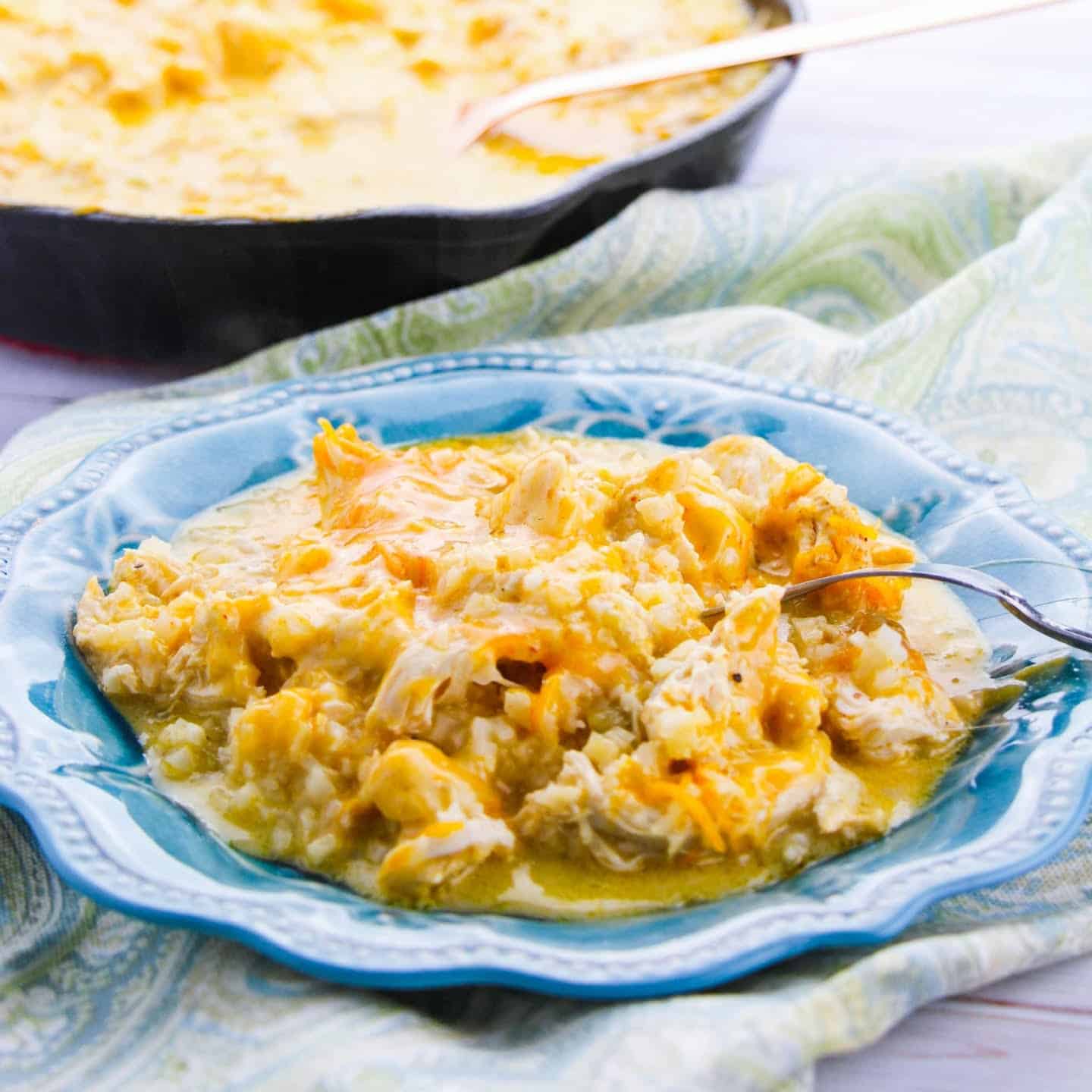 sour cream chicken enchiladas in a plate