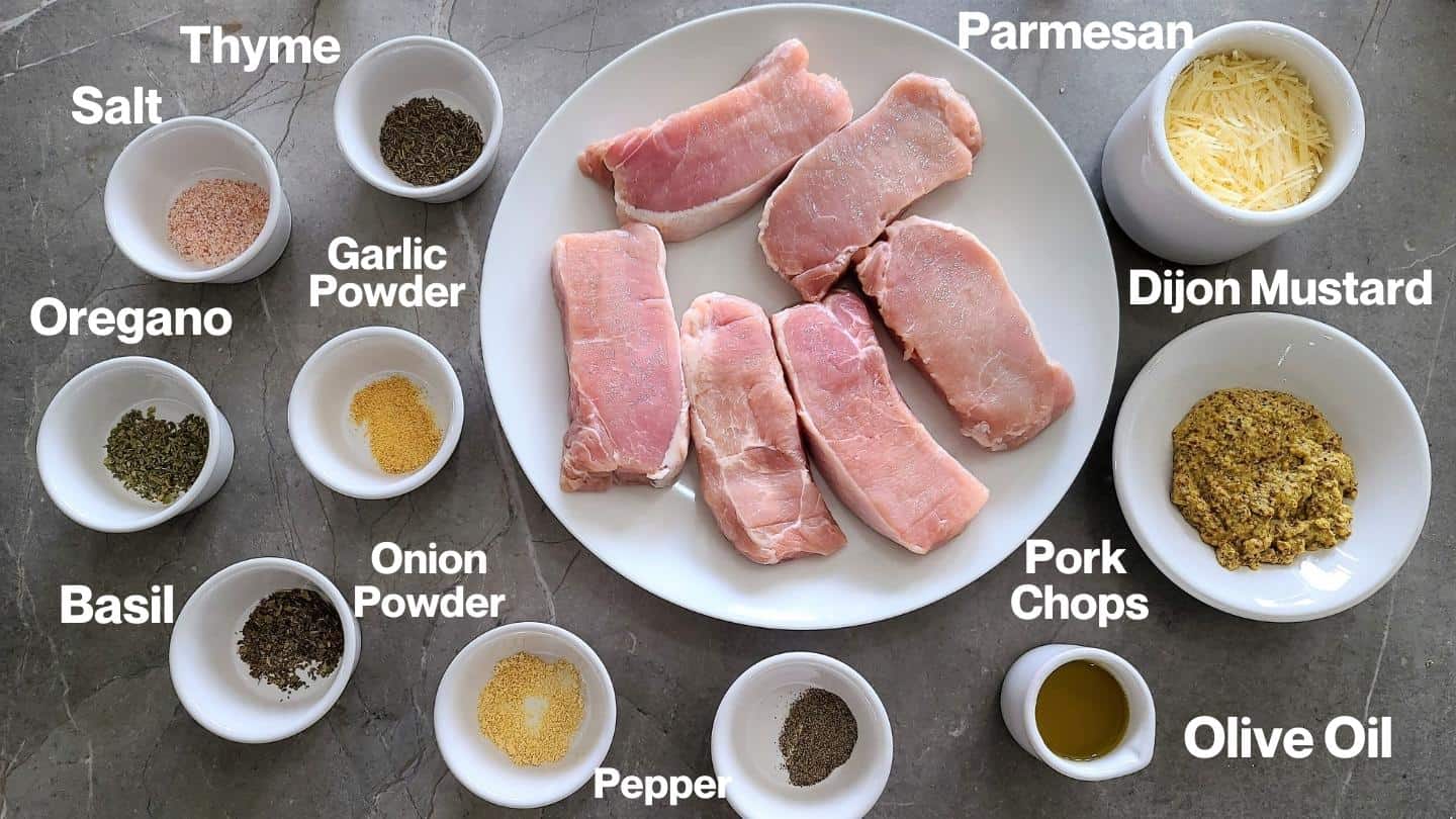 ingredient for parmesan crusted pork chops