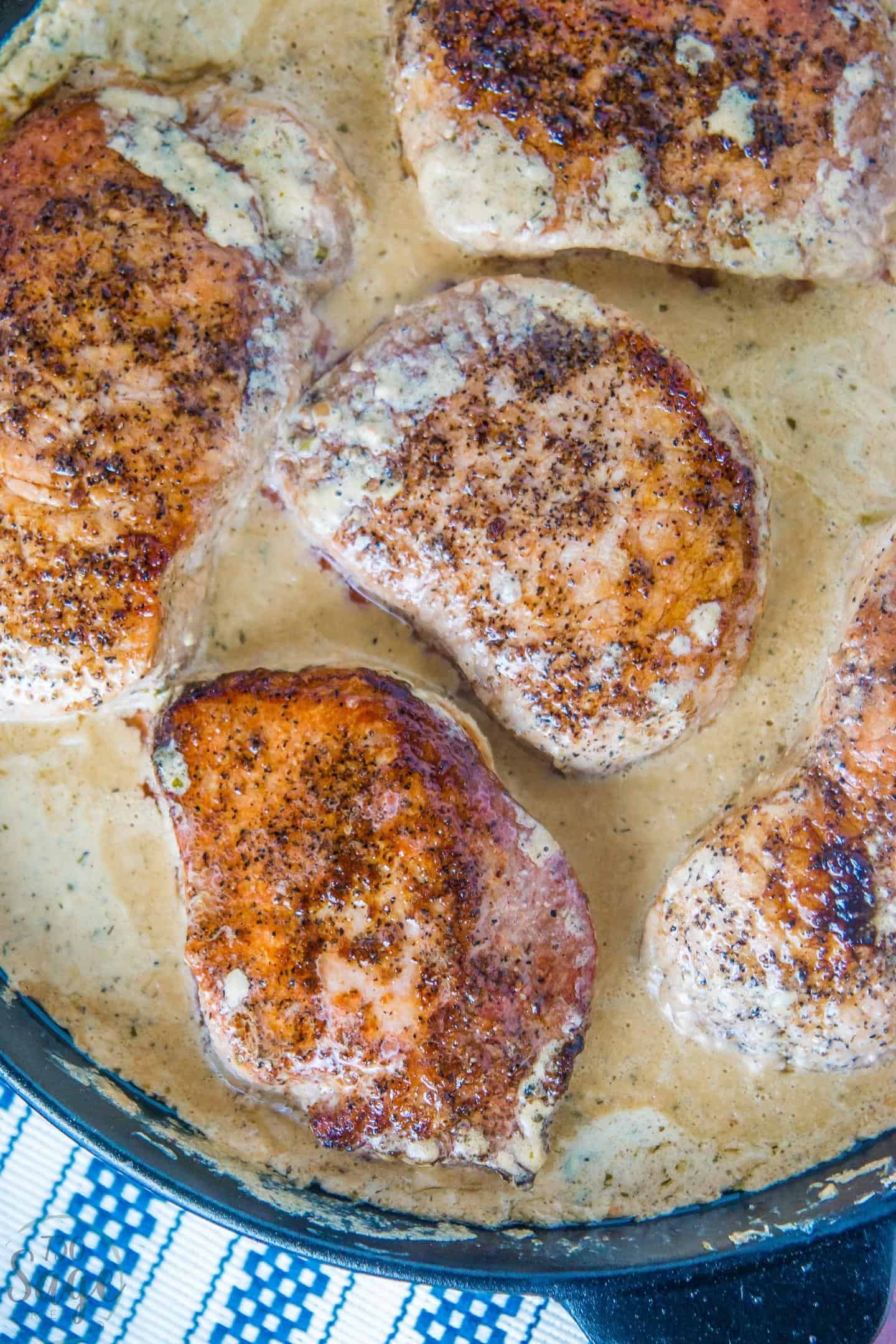 ranch pork chops recipe in skillet