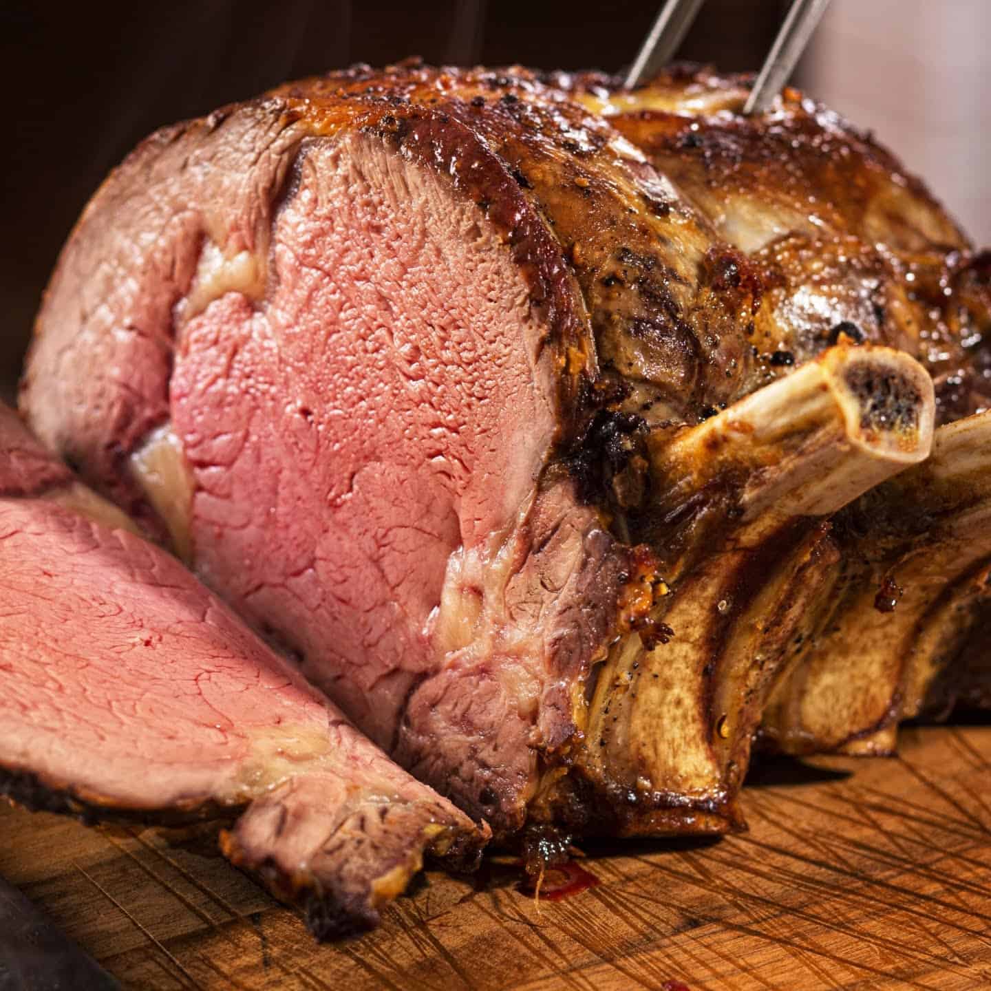 Standing rib roast also known as prime rib roast.