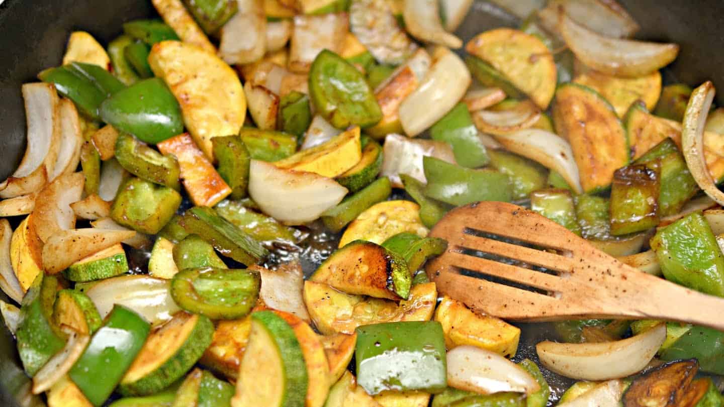 sauté the chopped vegetables