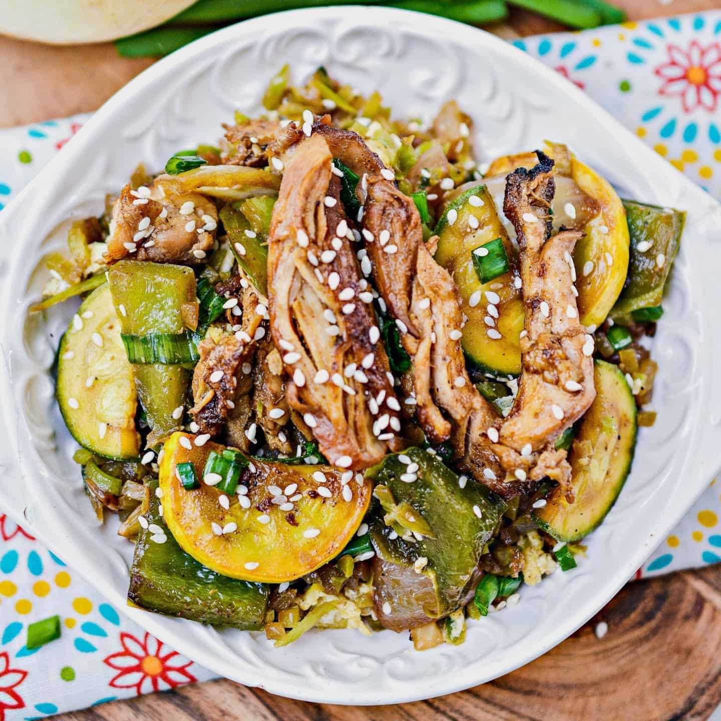 featured marinated chicken stir fry