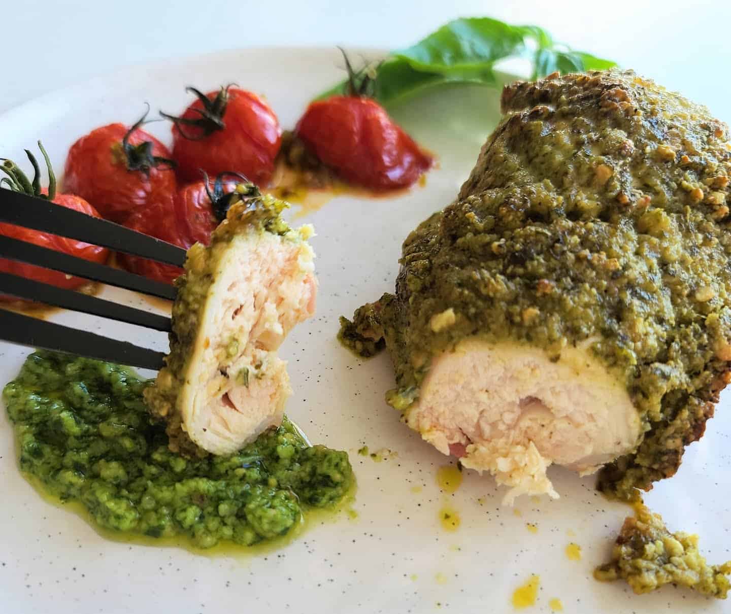 pesto chicken cooked