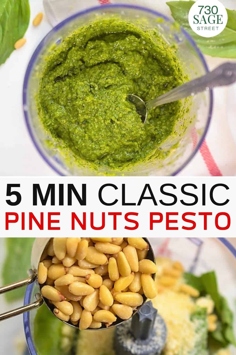 Basil Pesto Recipe with Pine Nuts 730 Sage Street