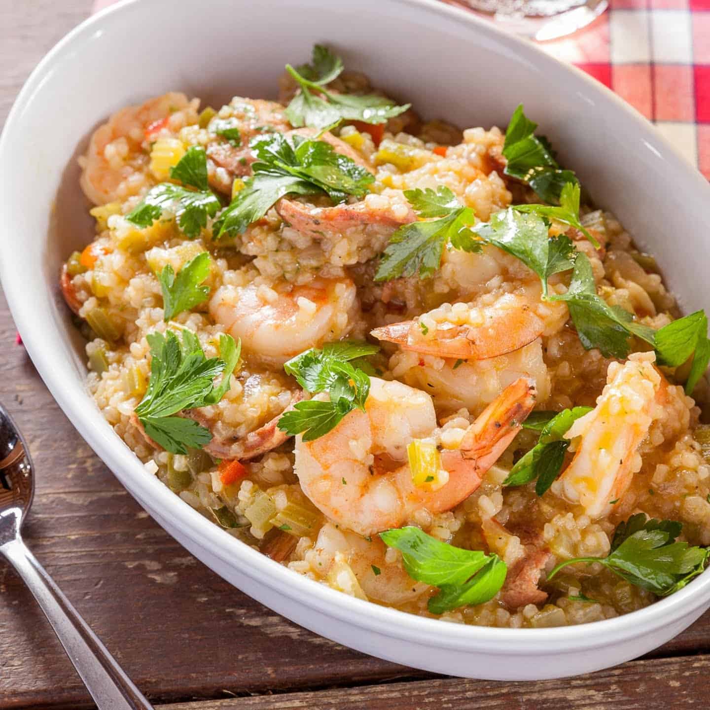 15 Best Shrimp Casserole Recipes 5 Shrimp casserole with green on top