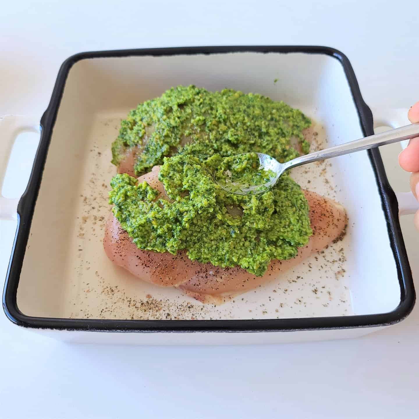 chicken breasts with  pesto