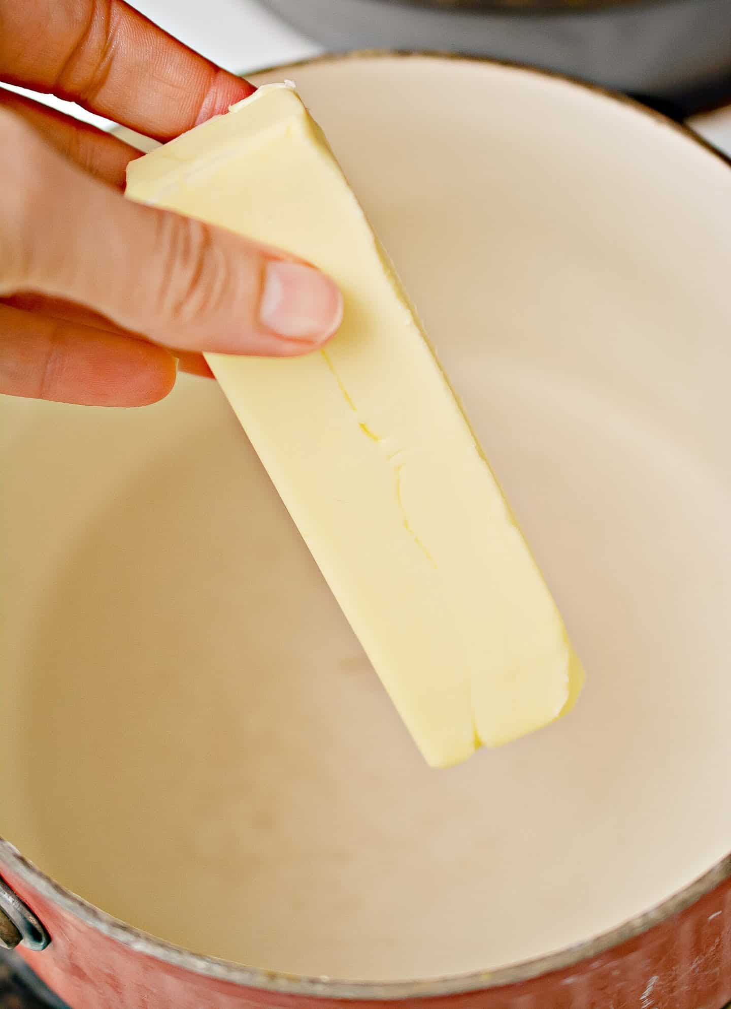 melt the butter over medium heat