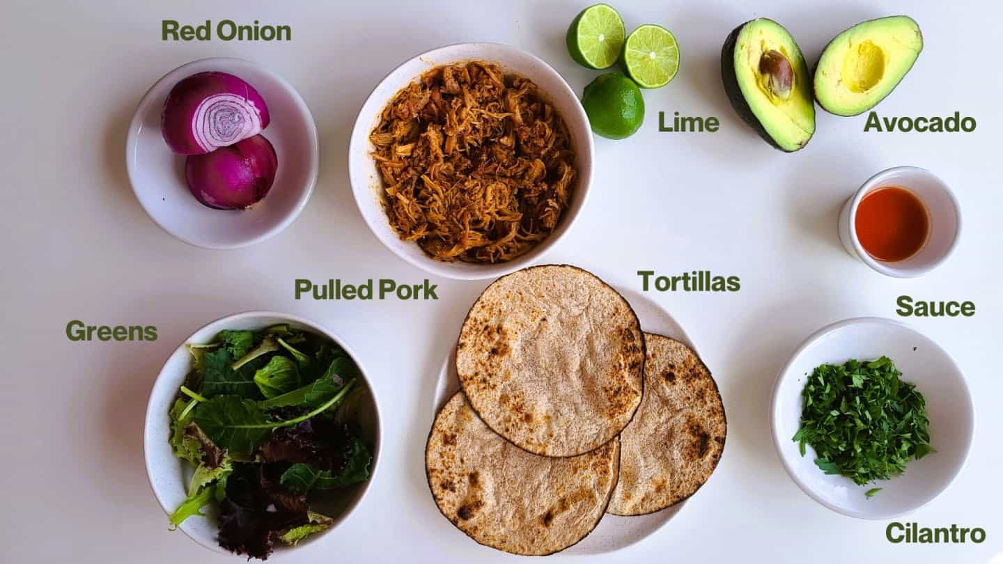 Pulled pork tacos ingredients