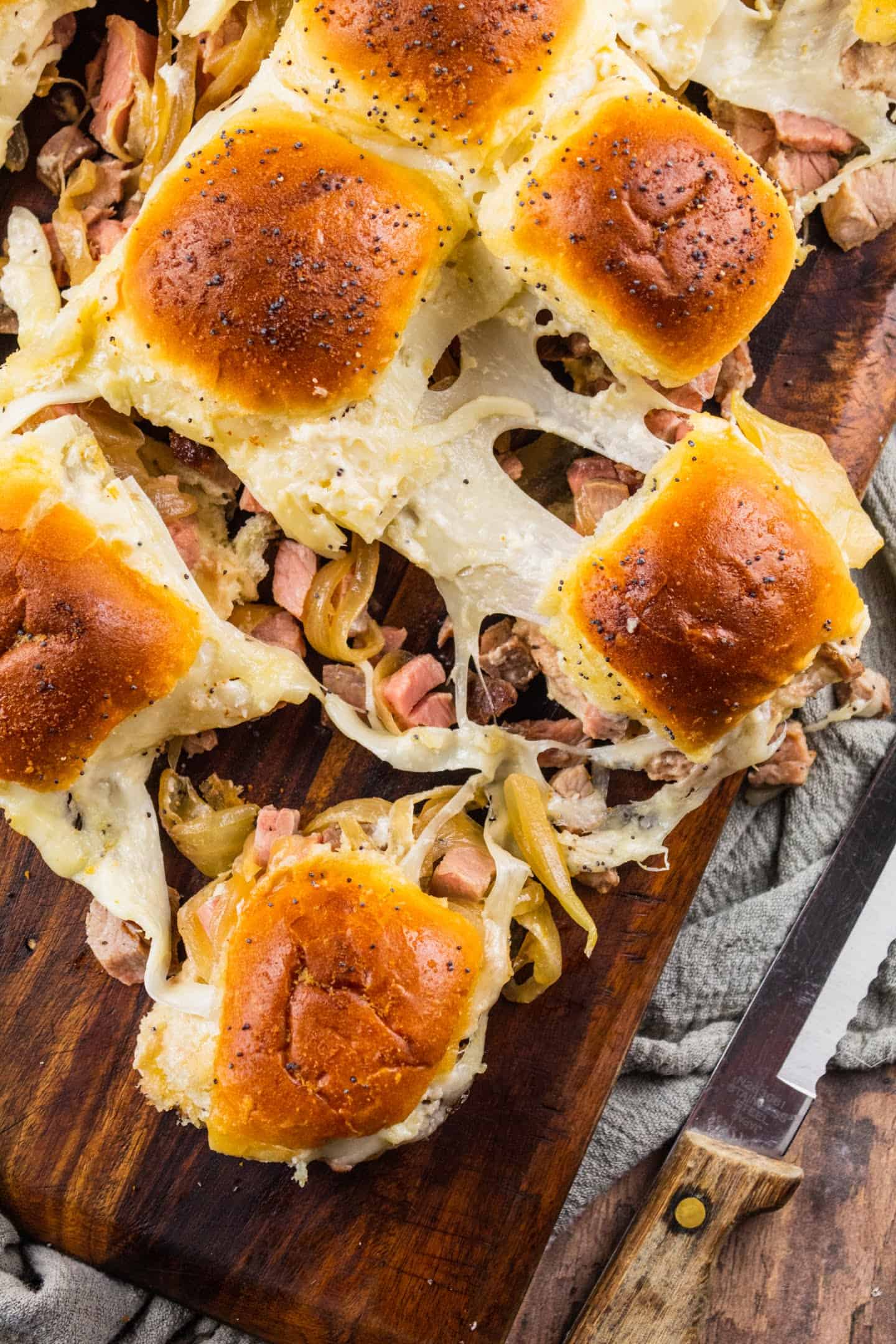 leftover roast beef sliders with cheese