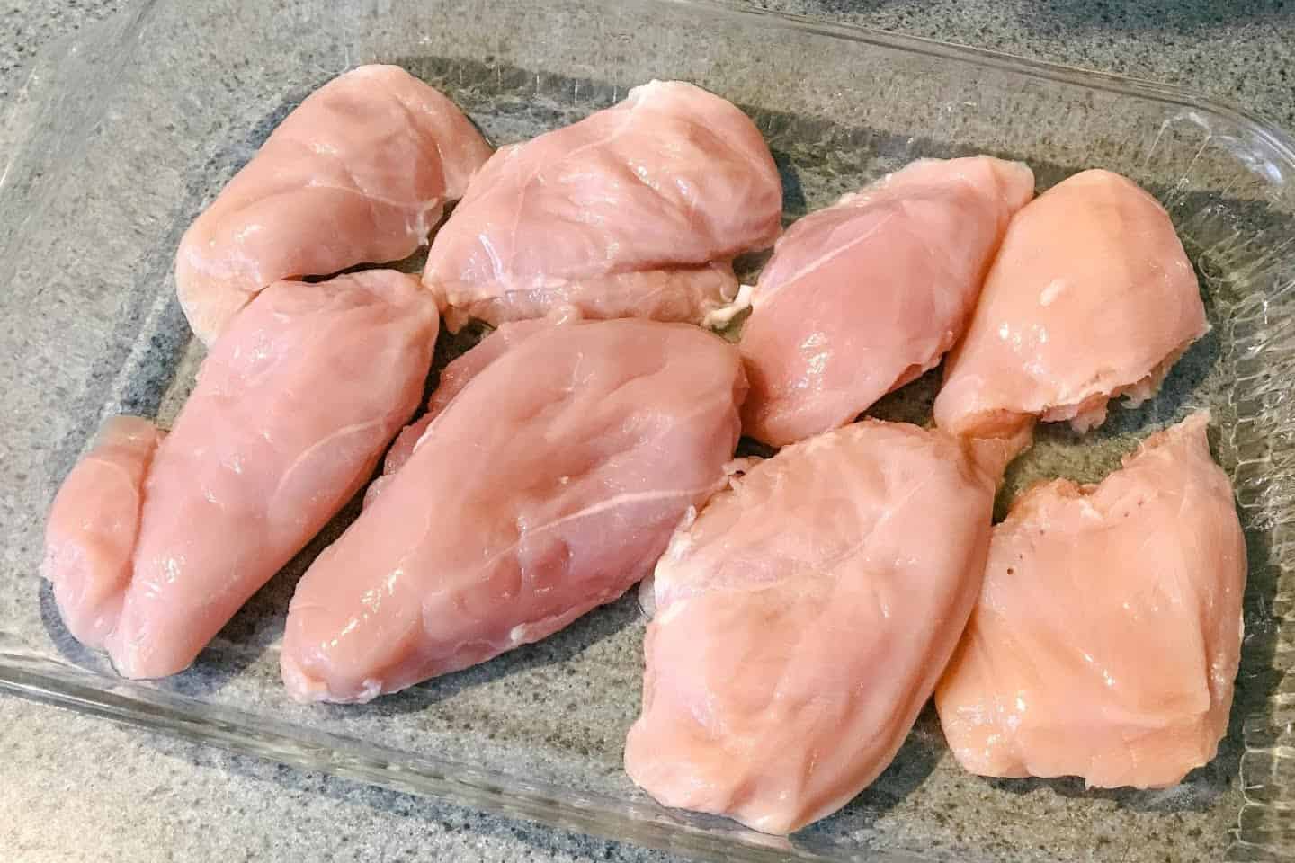 Chicken Breast Layered in Baking Dish