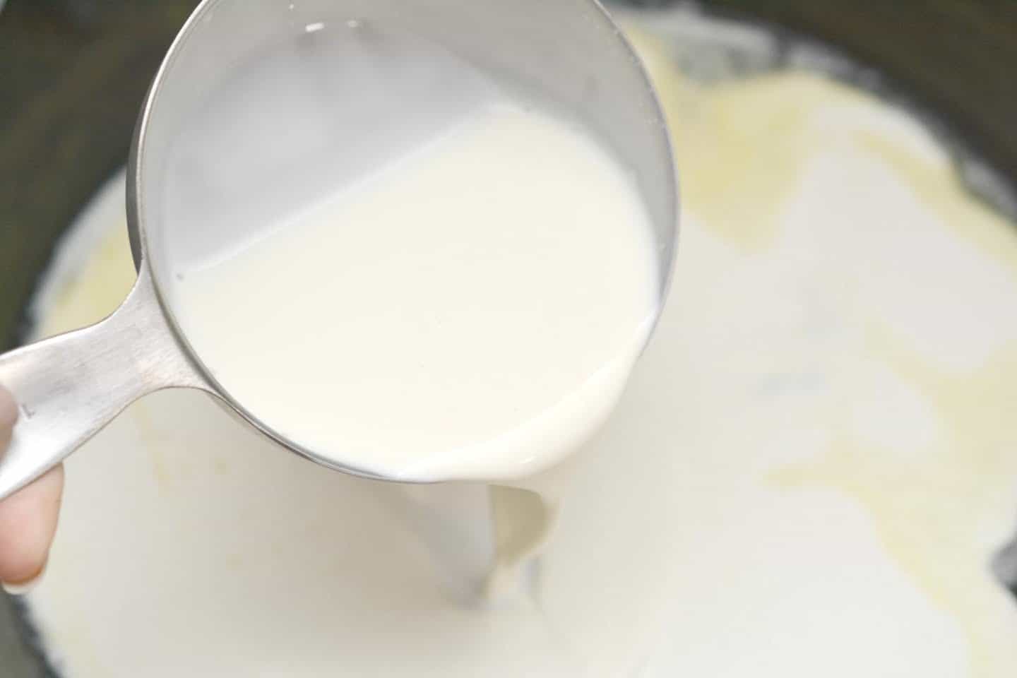 Heavy Cream Into Melted Butter