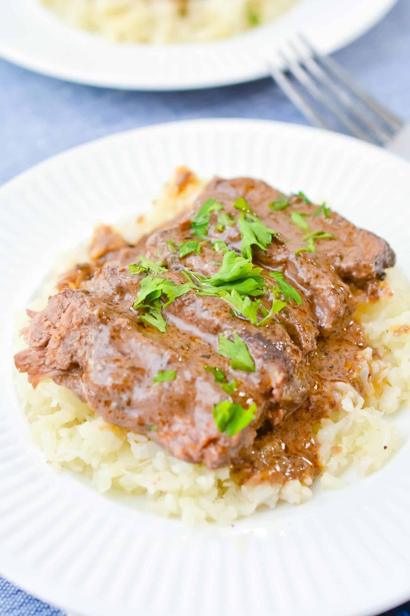 Short Ribs with Sauce and Parsley