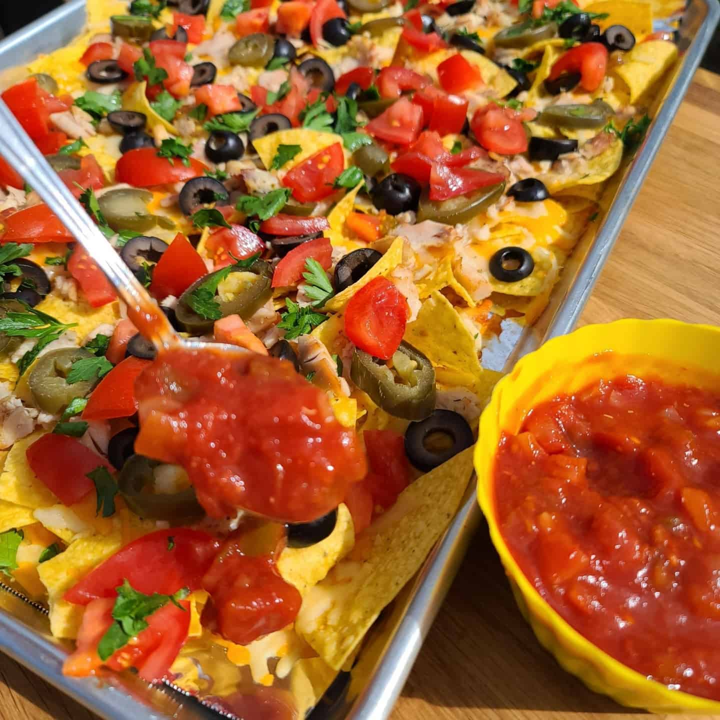 Smoked Nachos with Salsa