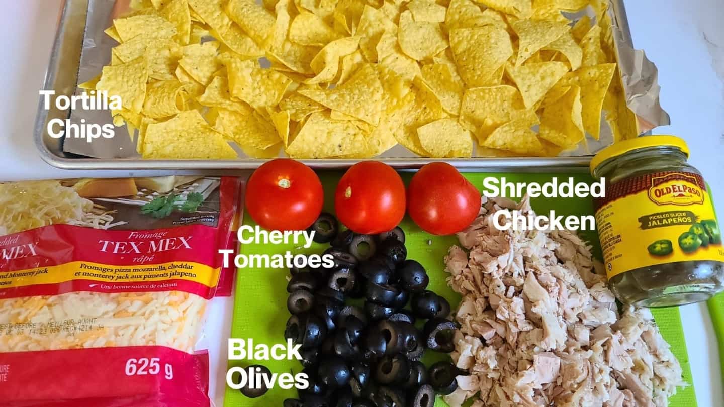 Smoked nachos - ingredients