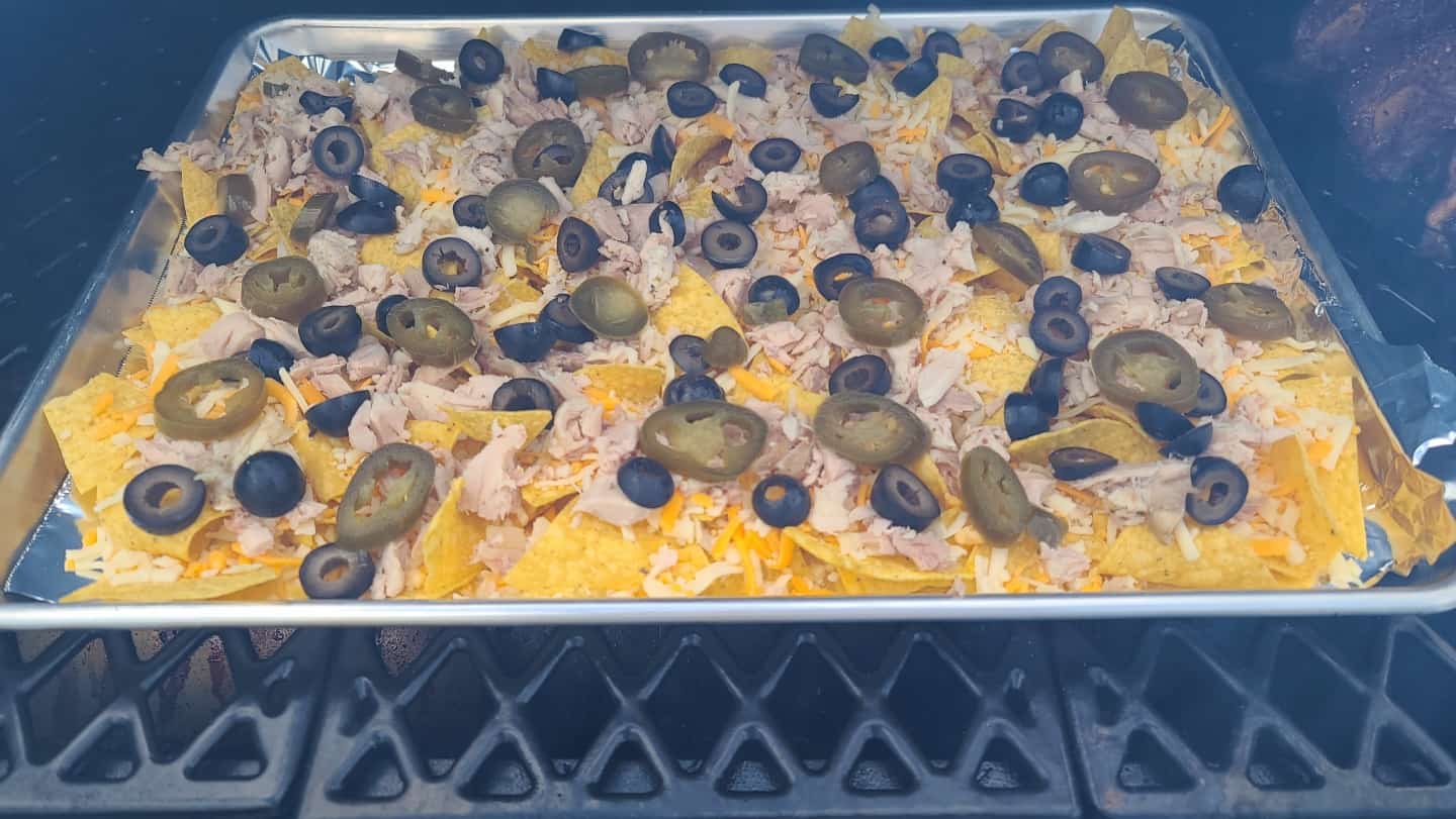 Smoked Nachos in Grill