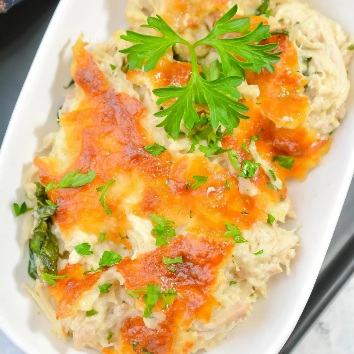 Creamy Chicken Spinach - Featured Casserole - Featured