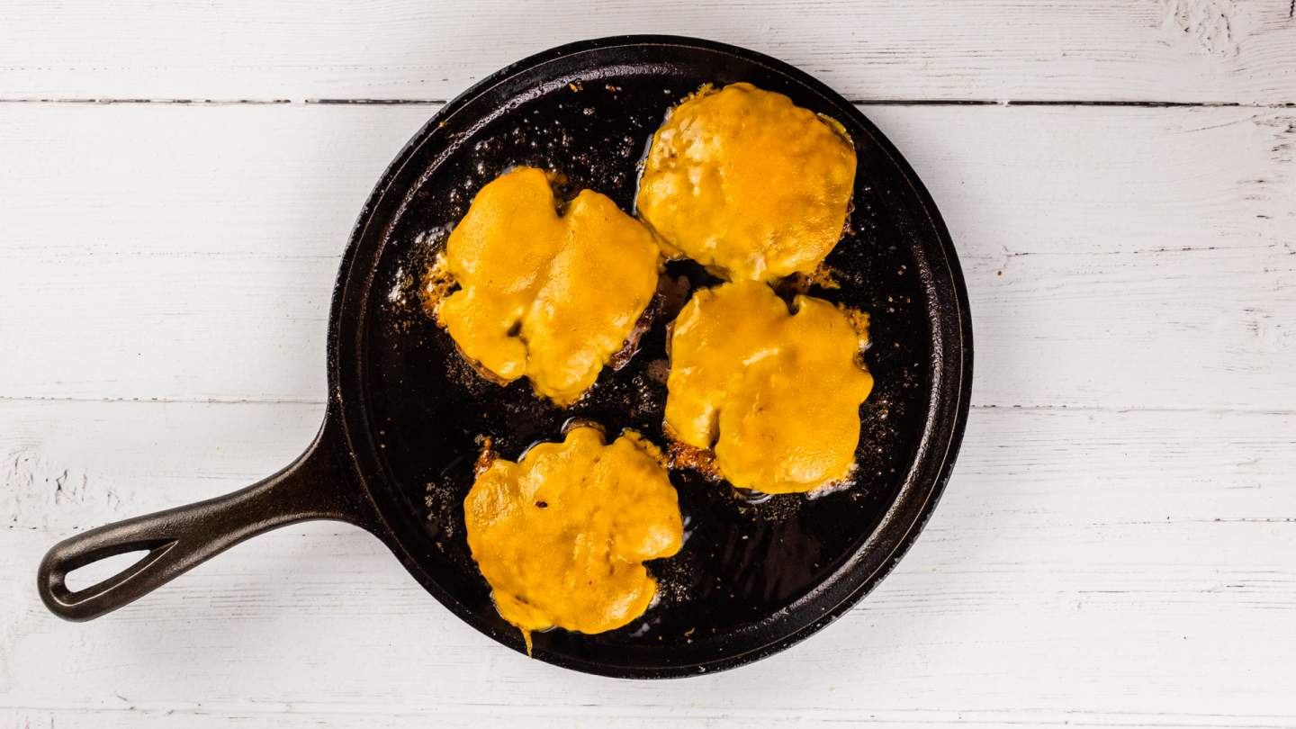 Melted Cheese on top of Patties