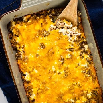 Cheeseburger Casserole - Featured