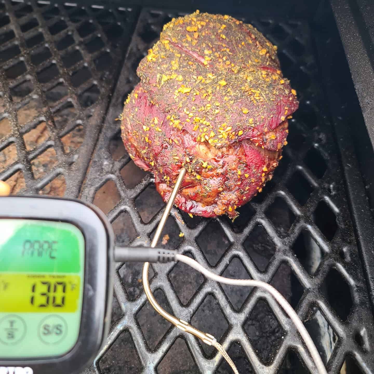7 Smoking of the sirloin until 130 degrees F