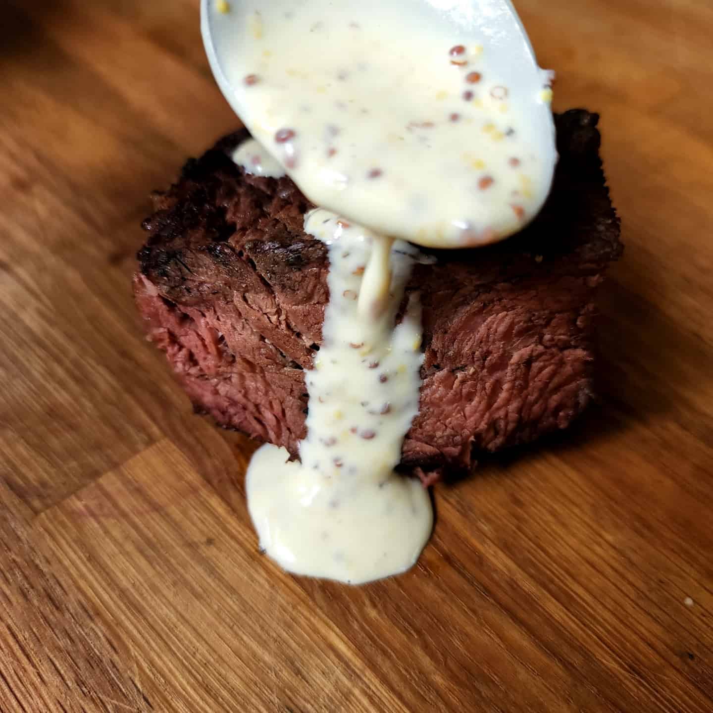 Creamy Mustard Sauce for Steaks SERVING