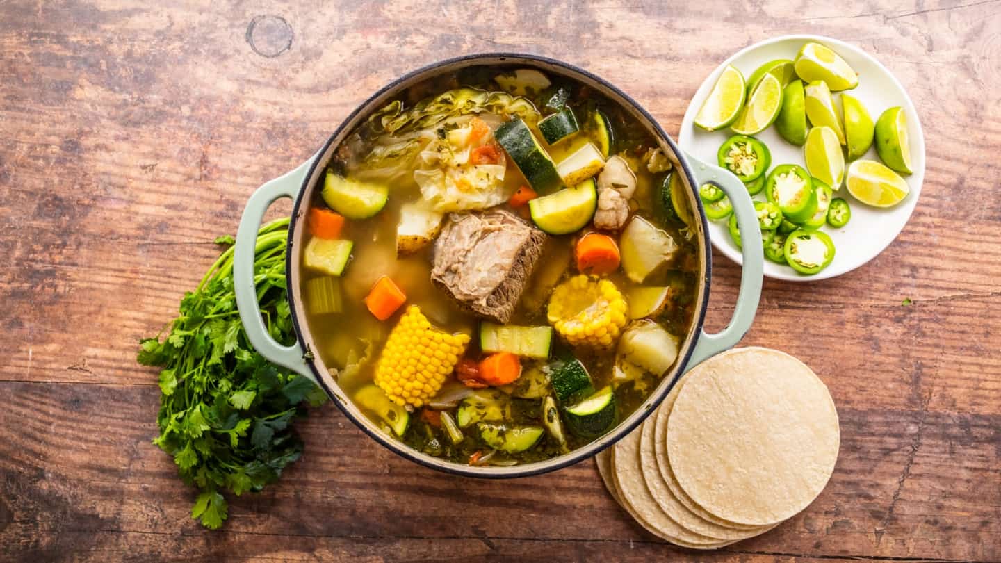 Serving of Caldo de res