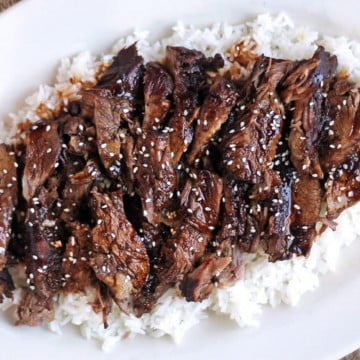 Slow cooker sticky asian lamb featured