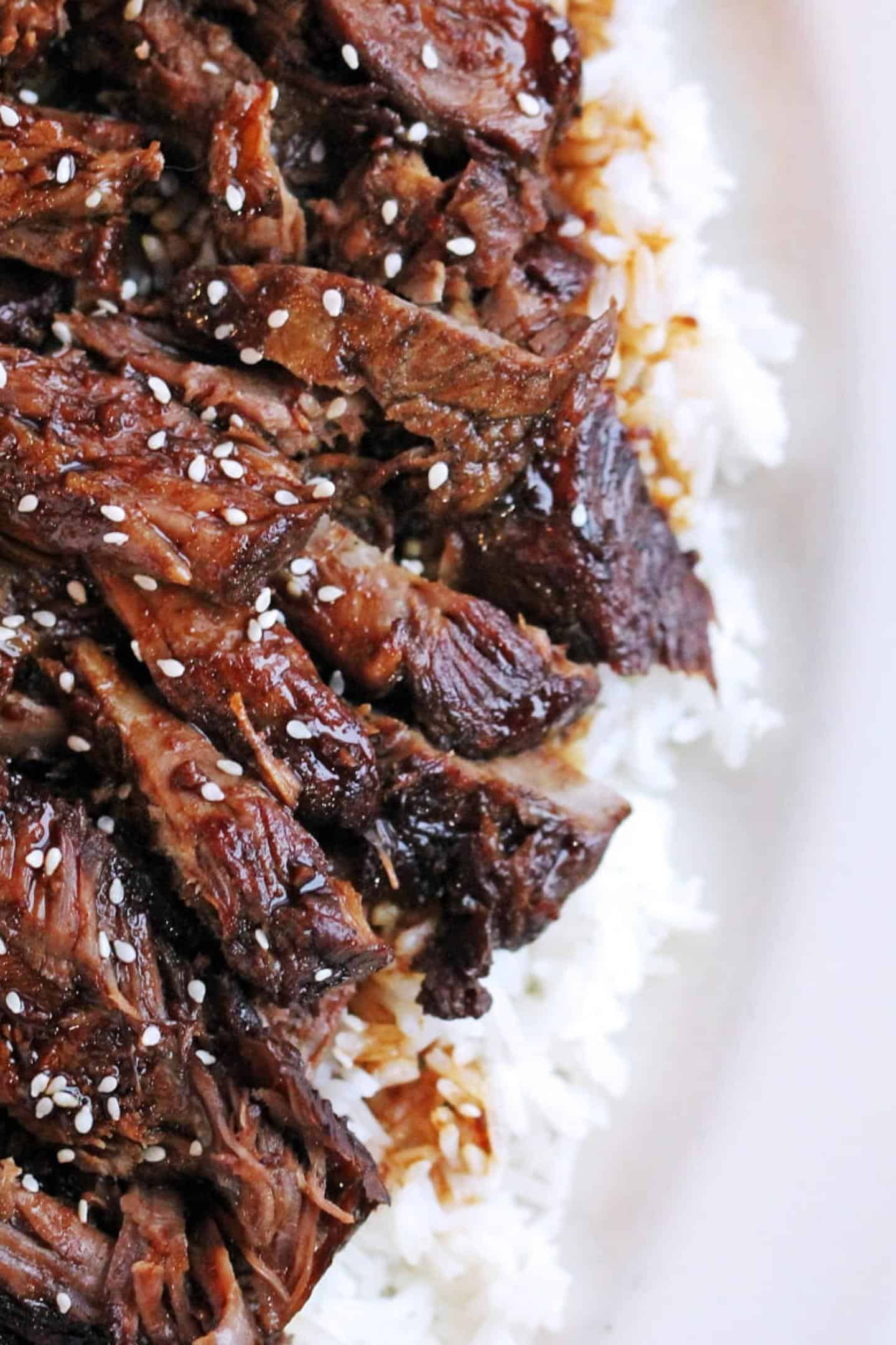 Slow Cooker Sticky Asian Lamb Serving