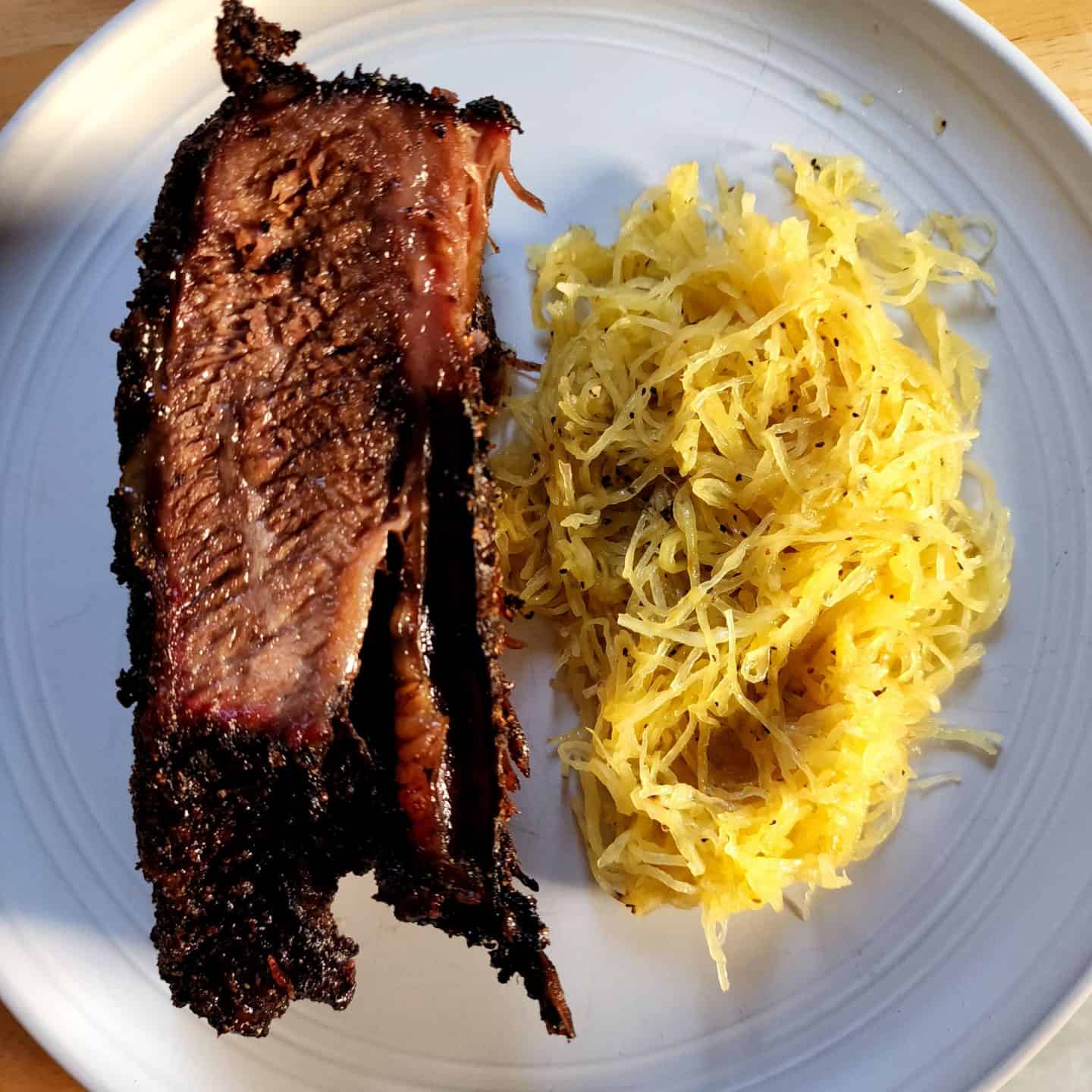 Smoked Beef Plate Ribs serving