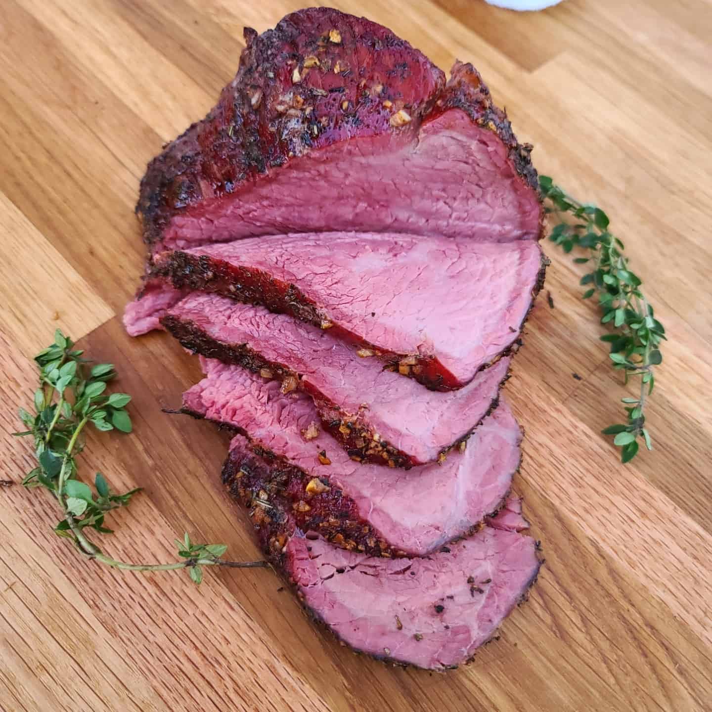 smoked sirloin tip serving